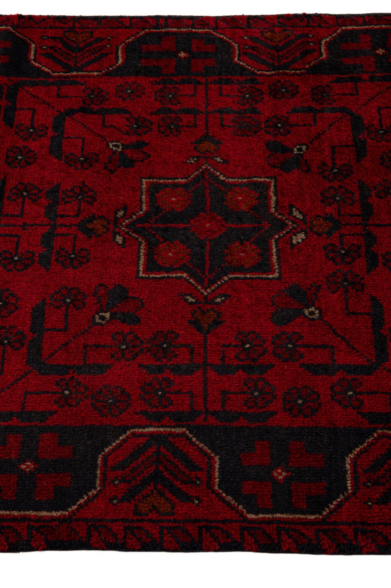 2' 6 x 9' 7 Hand Knotted Khal Mohammadi Wool Runner Rug