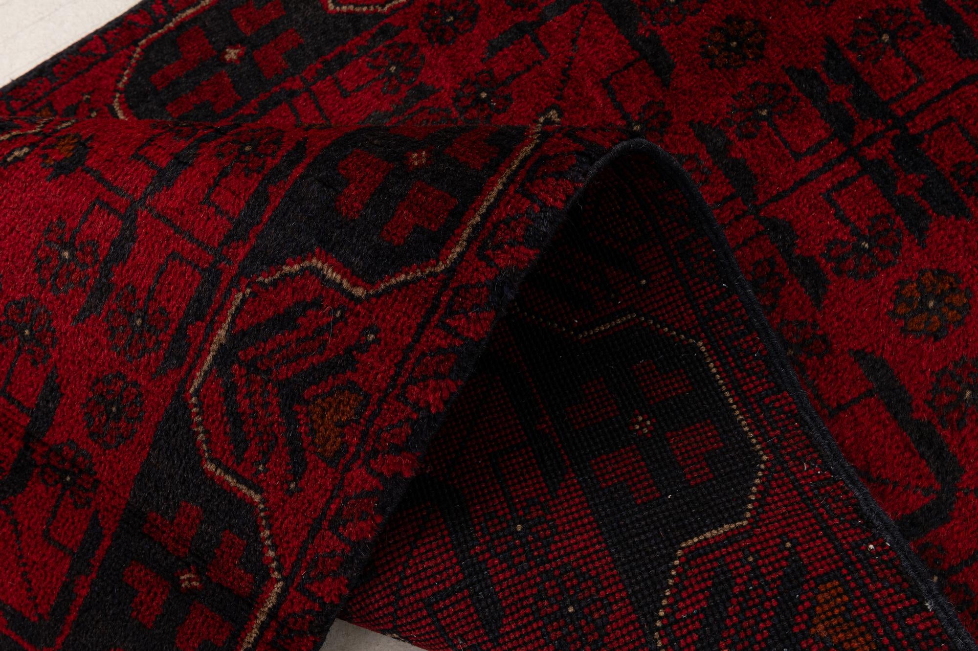 2' 6 x 9' 7 Hand Knotted Khal Mohammadi Wool Runner Rug