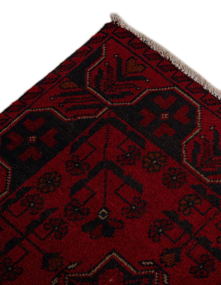 Detail image of 2' 6 x 9' 7  Hand Knotted Khal Mohammadi Wool Runner Rug