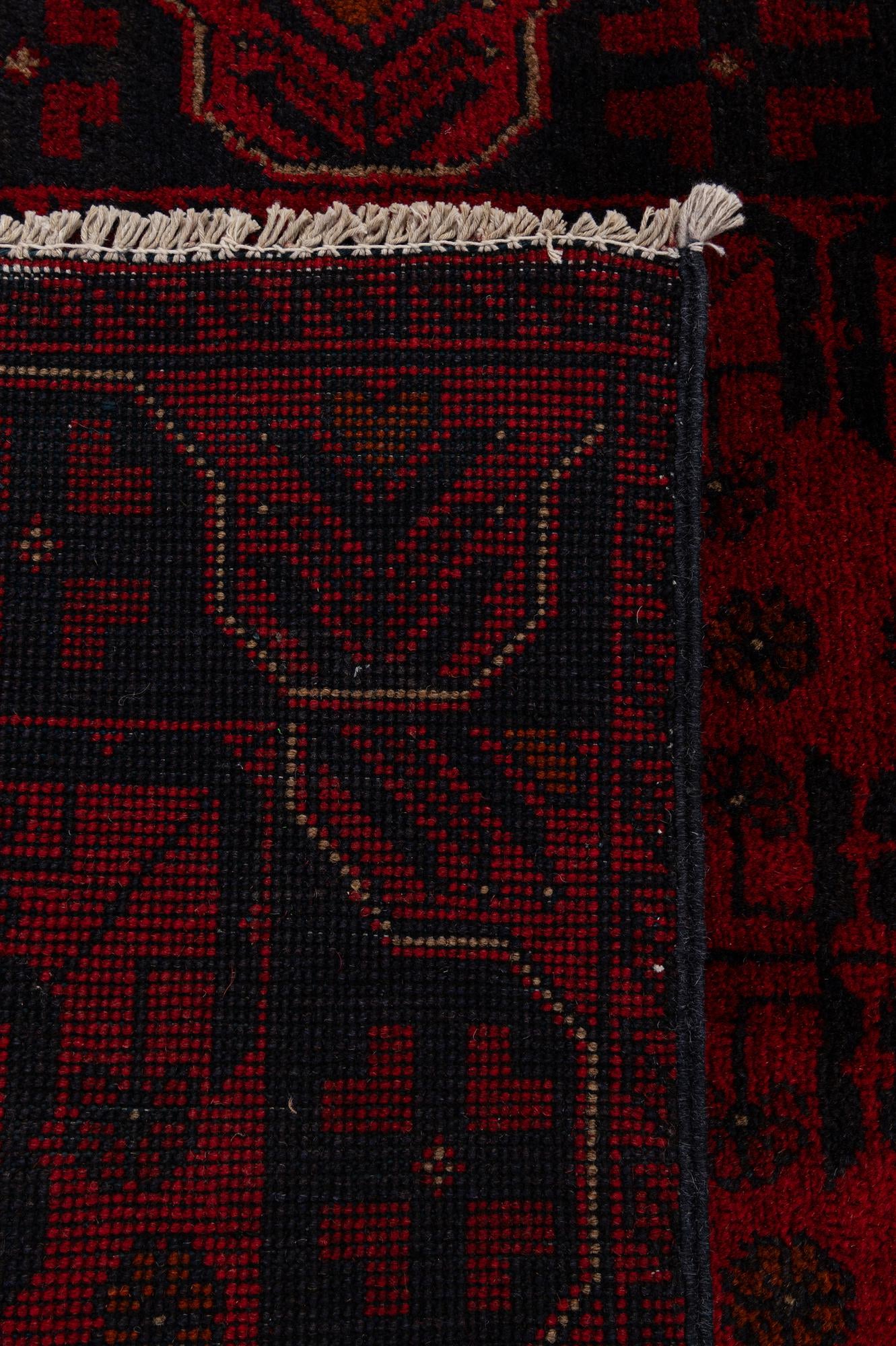 2' 6 x 9' 7 Hand Knotted Khal Mohammadi Wool Runner Rug