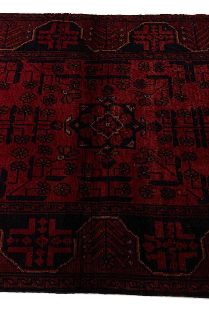 2' 10 x 9' 6 Hand Knotted Khal Mohammadi Wool Runner Rug