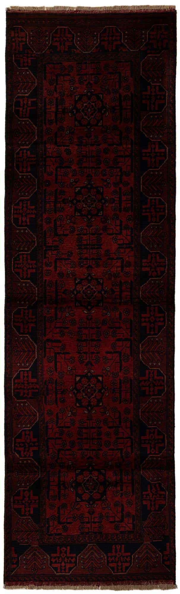 2' 10 x 9' 6 Hand Knotted Khal Mohammadi Wool Runner Rug
