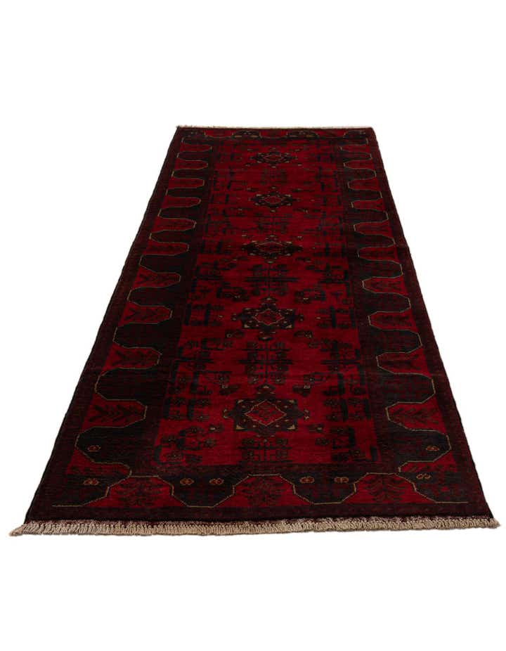2' 9 x 9' 5 Hand Knotted Khal Mohammadi Wool Runner Rug