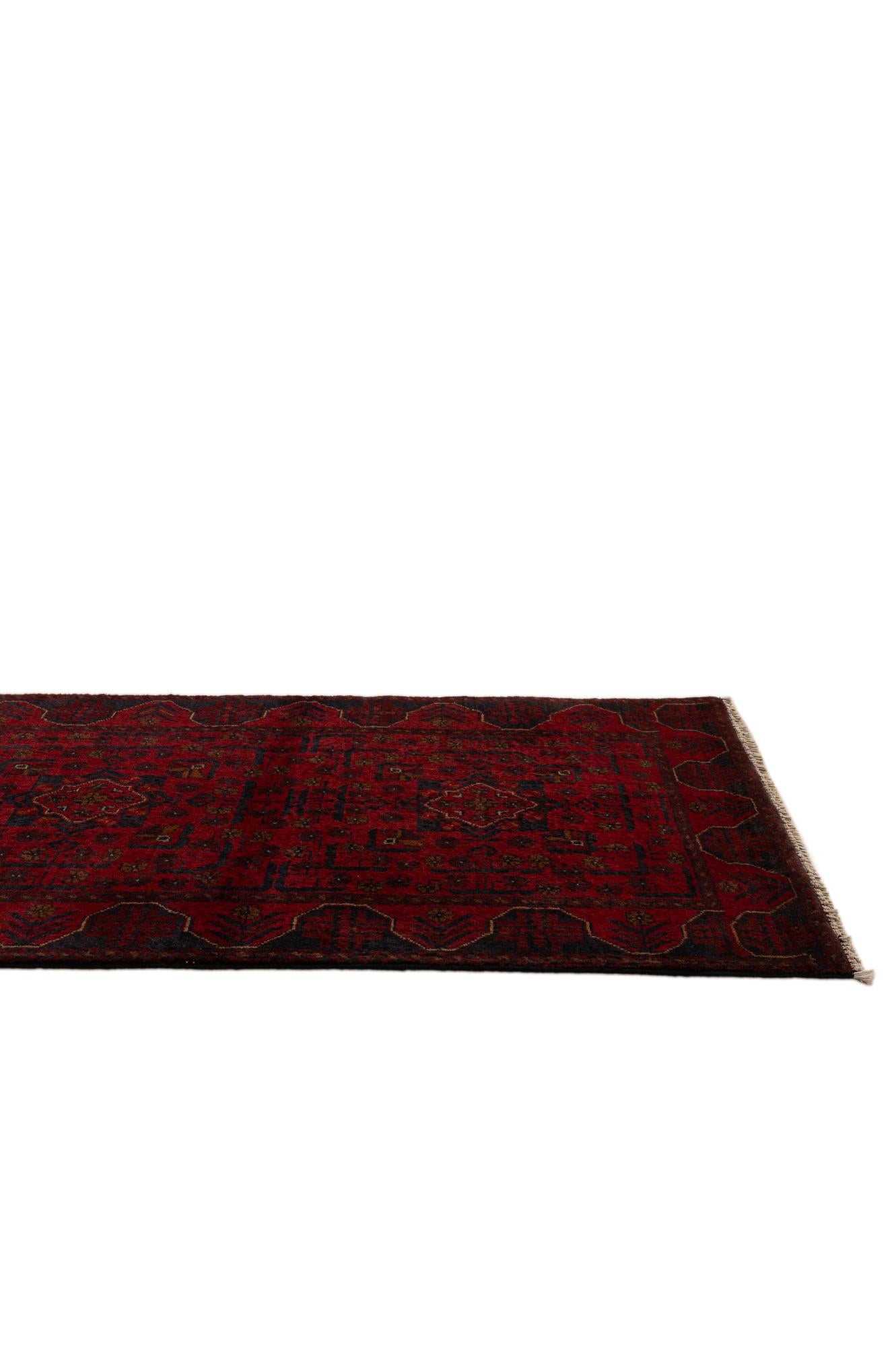 2' 10 x 9' 7 Hand Knotted Khal Mohammadi Wool Runner Rug