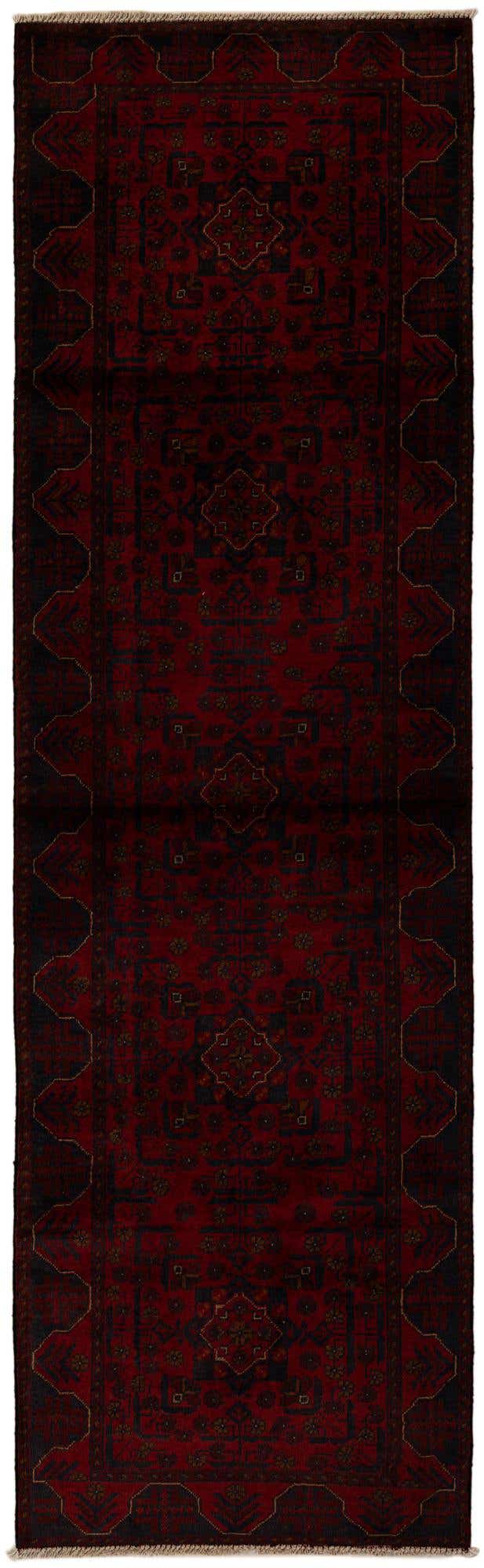 2' 10 x 9' 7 Hand Knotted Khal Mohammadi Wool Runner Rug