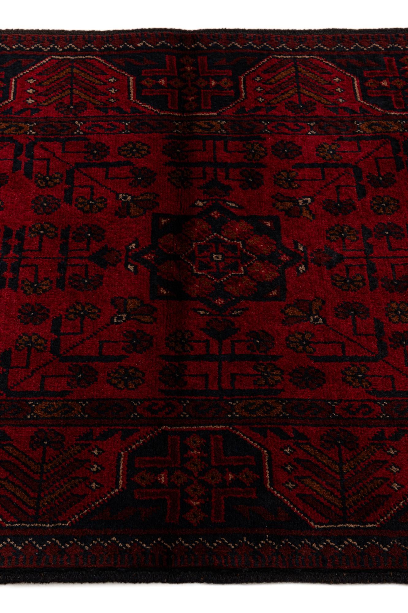 2' 9 x 9' 8 Hand Knotted Khal Mohammadi Wool Runner Rug