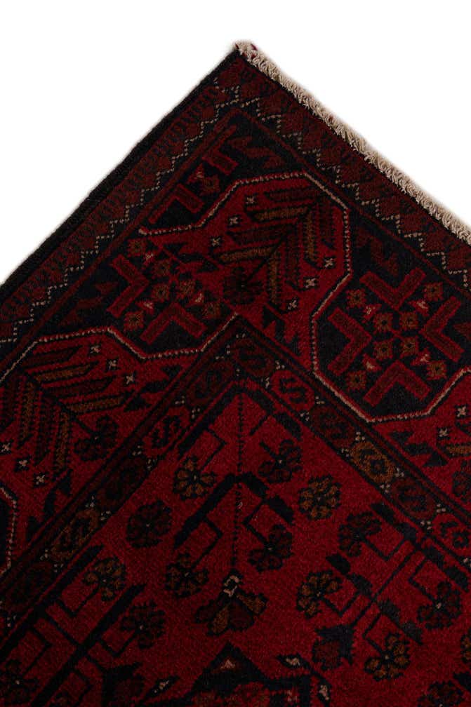 2' 9 x 9' 8 Hand Knotted Khal Mohammadi Wool Runner Rug