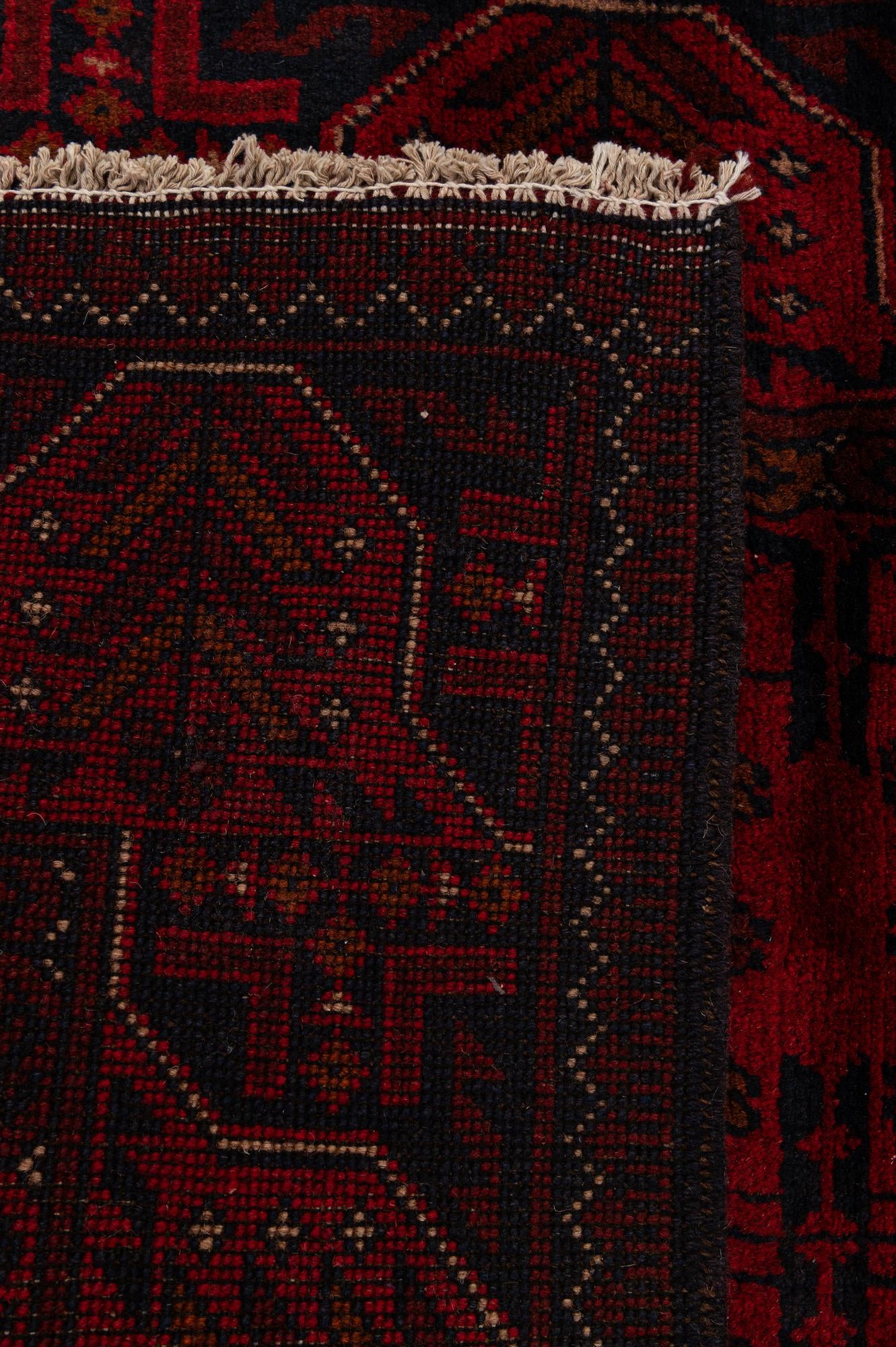 2' 9 x 9' 8 Hand Knotted Khal Mohammadi Wool Runner Rug