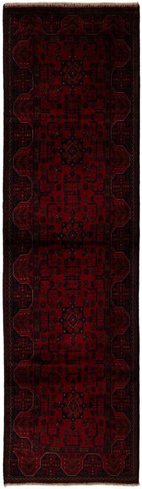 2' 9 x 9' 8 Hand Knotted Khal Mohammadi Wool Runner Rug