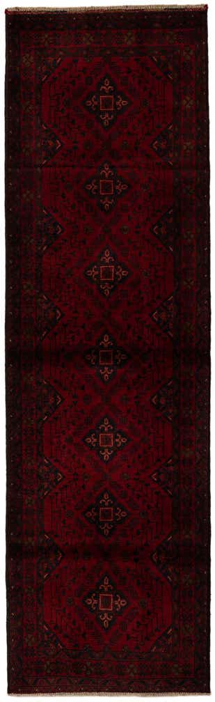 2' 10 x 9' 6 Hand Knotted Khal Mohammadi Wool Runner Rug
