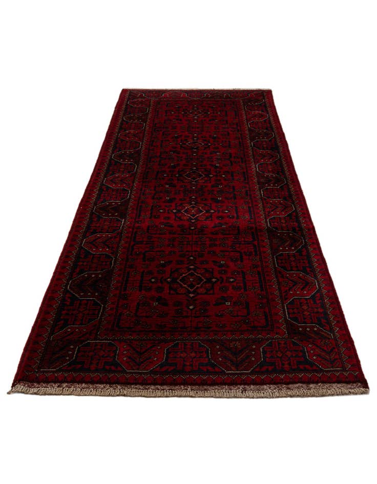 Detail image of 2' 8 x 9' 5 Hand Knotted Khal Mohammadi Wool Runner Rug