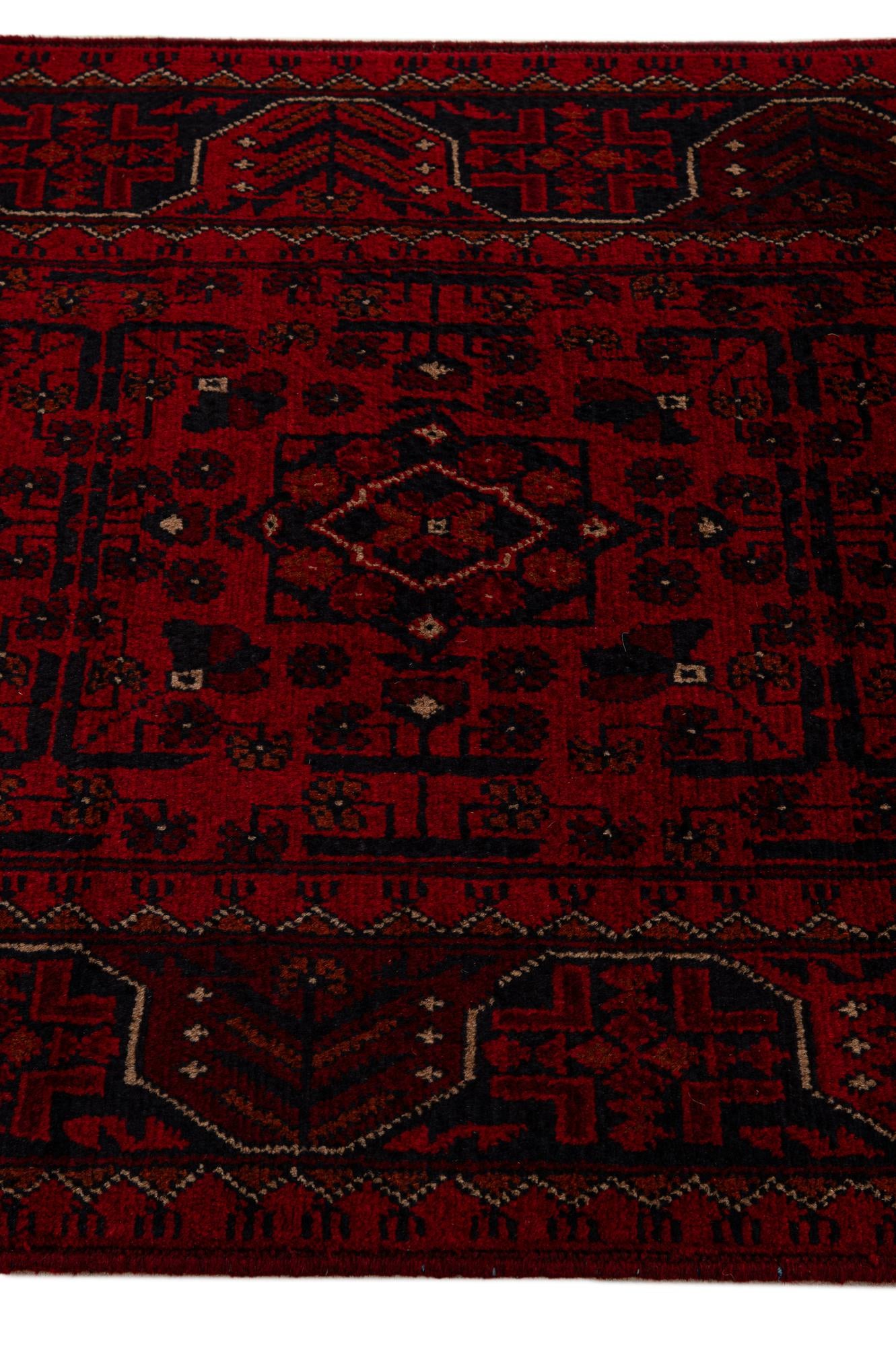 2' 8 x 9' 5 Hand Knotted Khal Mohammadi Wool Runner Rug