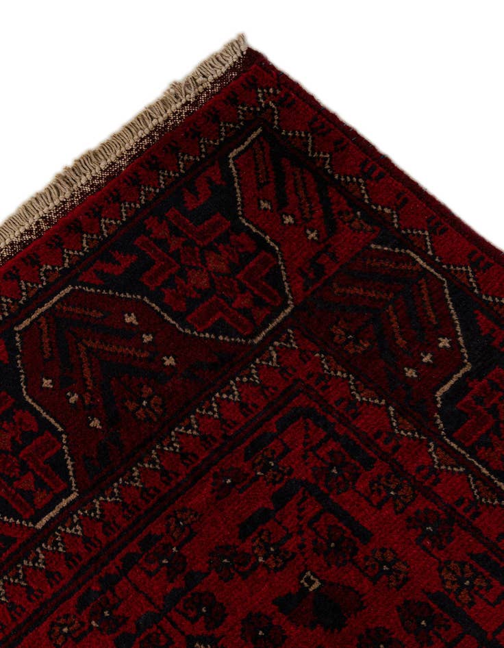 Detail image of 2' 8 x 9' 5  Hand Knotted Khal Mohammadi Wool Runner Rug