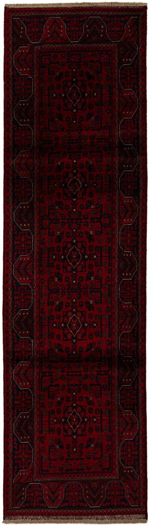 2' 8 x 9' 5 Hand Knotted Khal Mohammadi Wool Runner Rug
