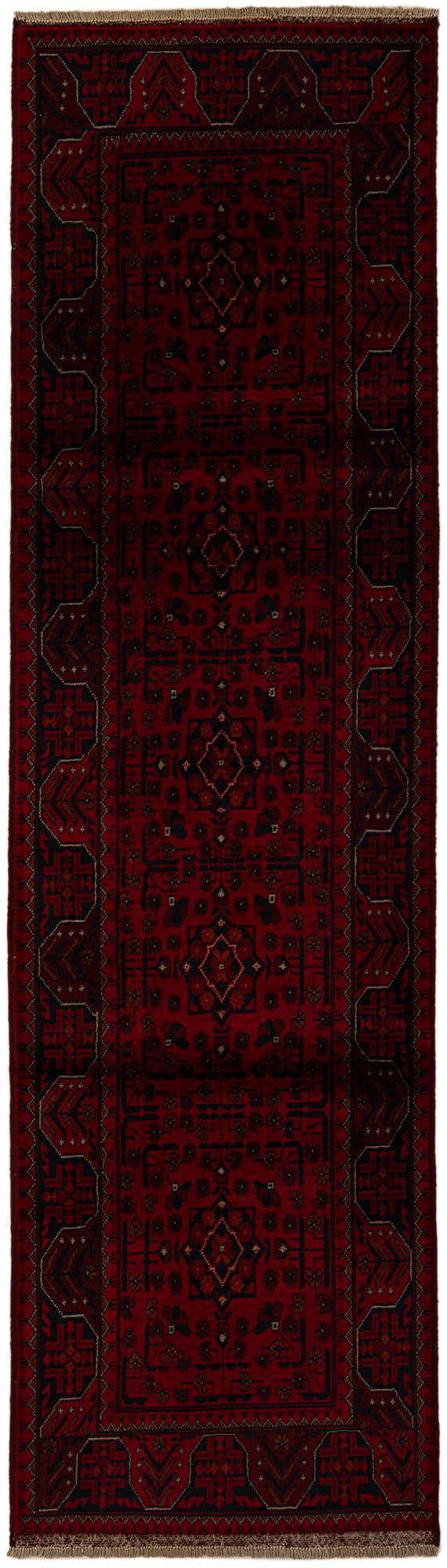 2' 8 x 9' 5 Hand Knotted Khal Mohammadi Wool Runner Rug