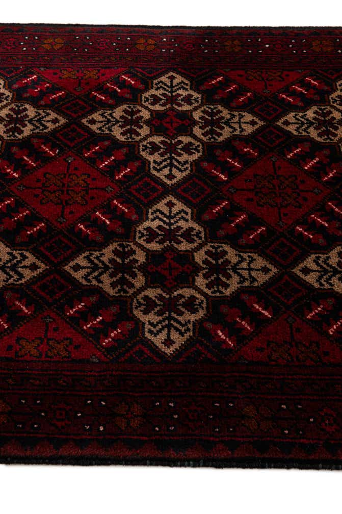 2' 9 x 9' 6 Hand Knotted Khal Mohammadi Wool Runner Rug