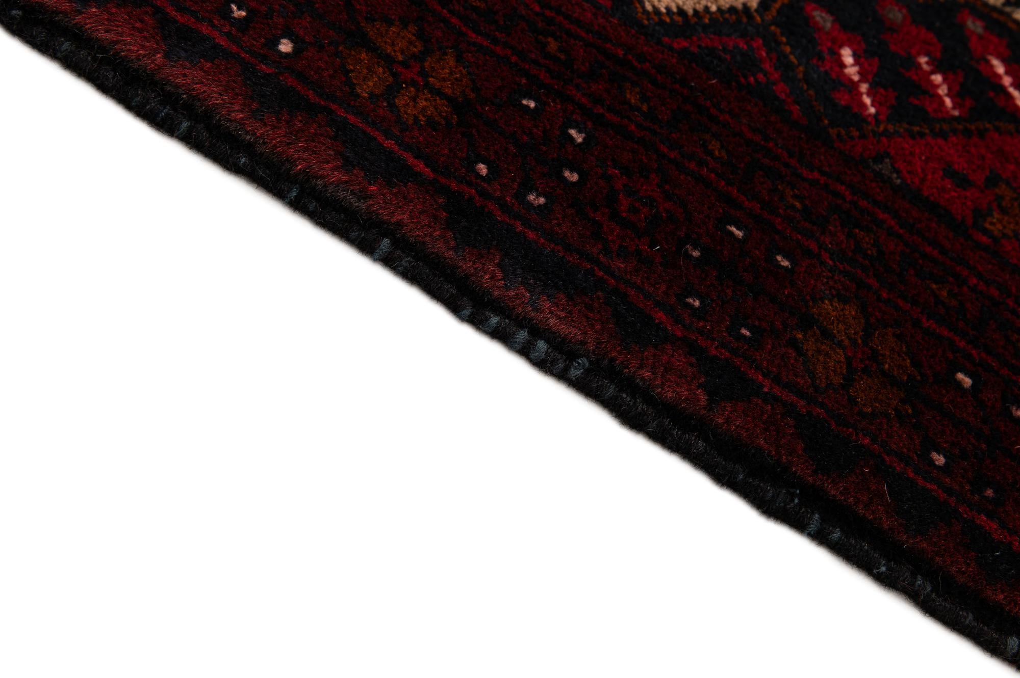 2' 9 x 9' 6 Hand Knotted Khal Mohammadi Wool Runner Rug