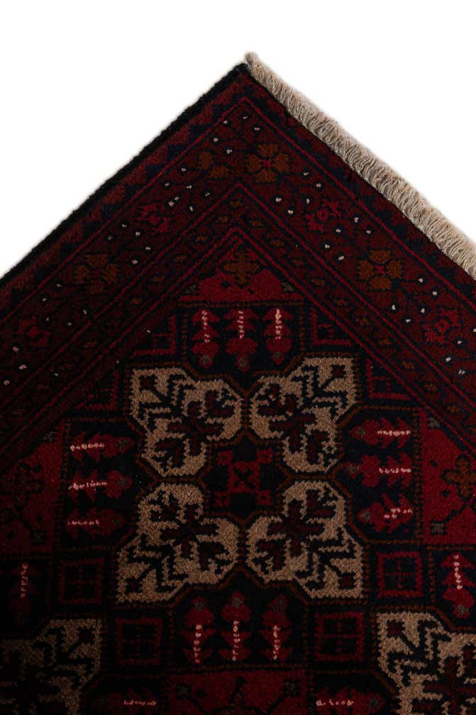 2' 9 x 9' 6 Hand Knotted Khal Mohammadi Wool Runner Rug