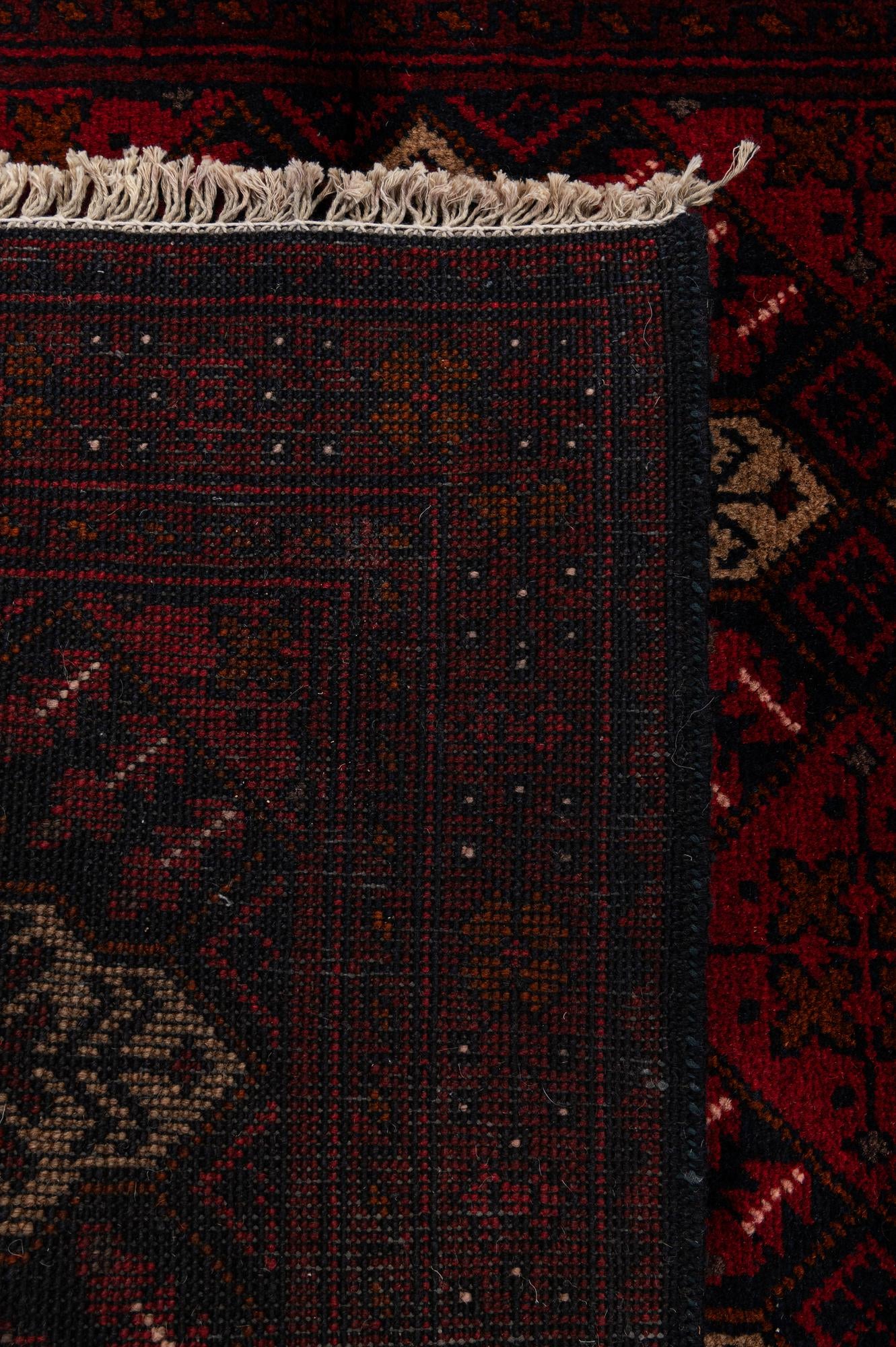 2' 9 x 9' 6 Hand Knotted Khal Mohammadi Wool Runner Rug