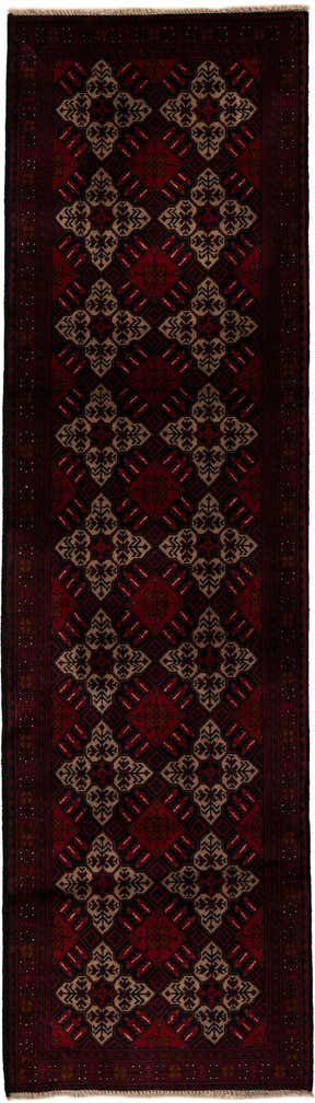 2' 9 x 9' 6 Hand Knotted Khal Mohammadi Wool Runner Rug