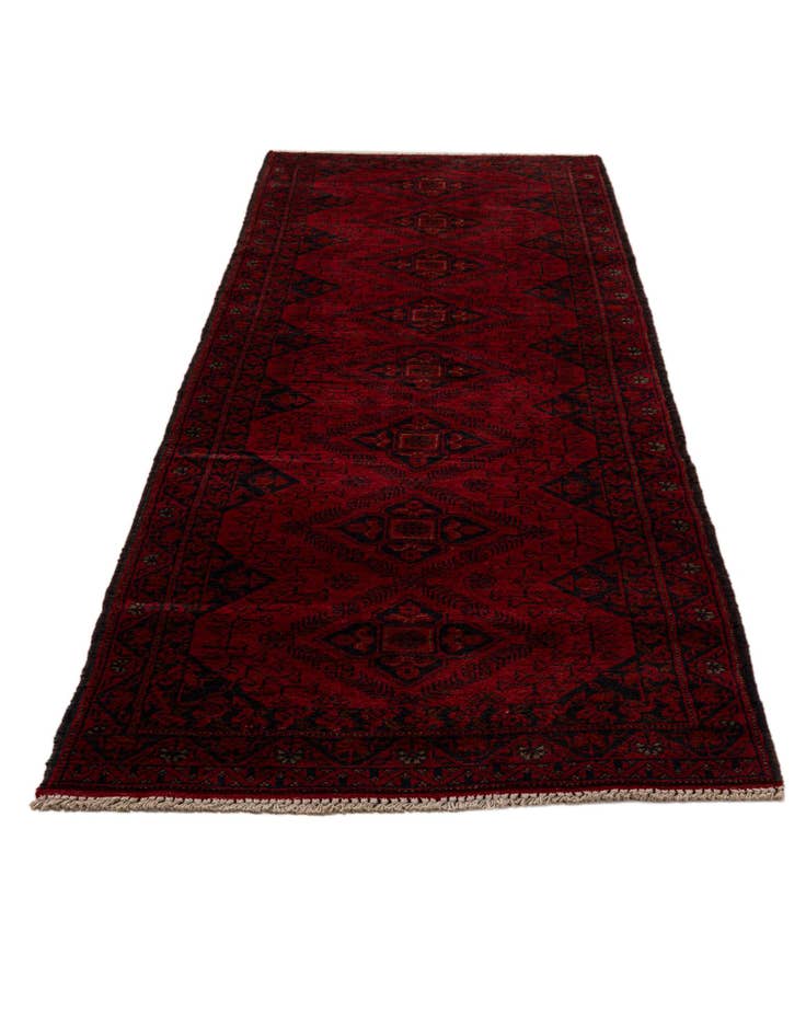 Detail image of 2' 8 x 9' 8  Hand Knotted Khal Mohammadi Wool Runner Rug