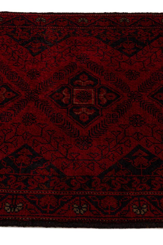 Detail image of 80cm x 295cm anudado a mano Khal Mohammadi Alfombra Lana Pasillera
