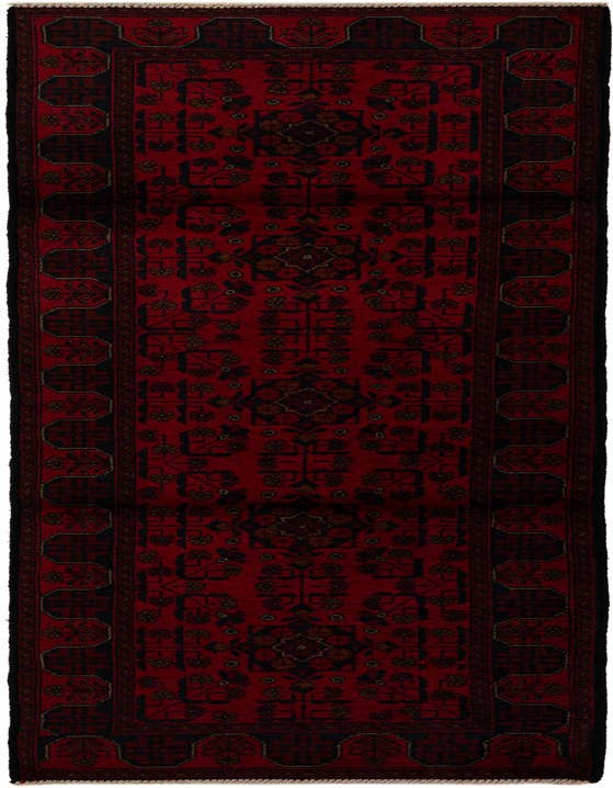 Detail image of 2' 8 x 9' 7 Hand Knotted Khal Mohammadi Wool Runner Rug