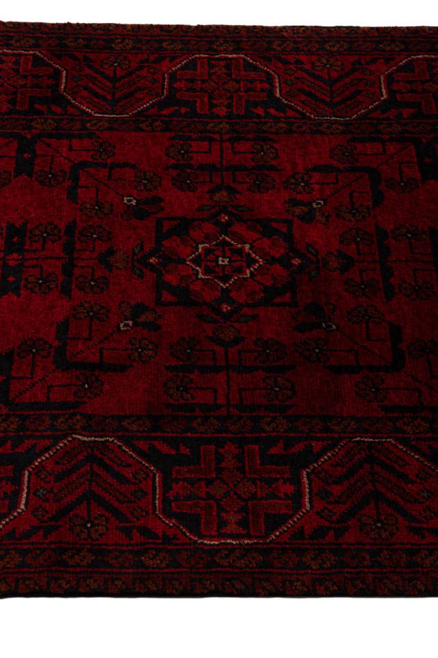 Detail image of 2' 7 x 9' 5 Hand Knotted Khal Mohammadi Wool Runner Rug