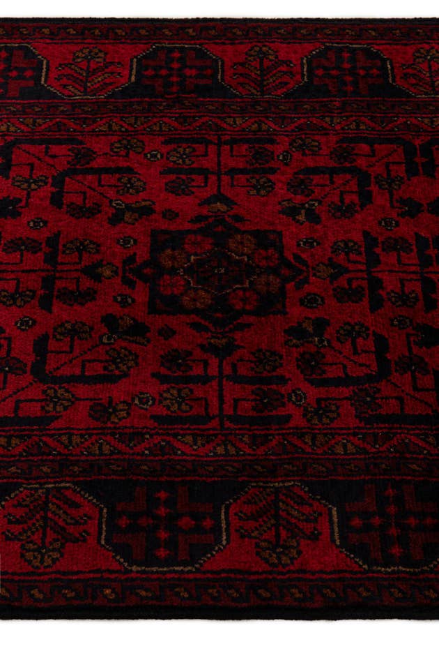 Detail image of 2' 8 x 9' 8 Hand Knotted Khal Mohammadi Wool Runner Rug