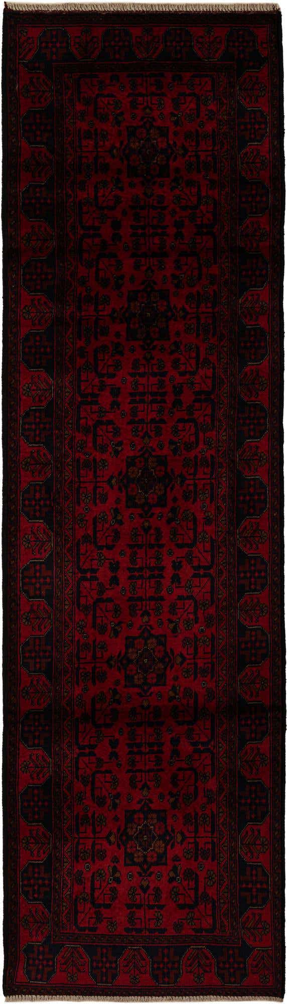 2' 8 x 9' 8 Hand Knotted Khal Mohammadi Wool Runner Rug