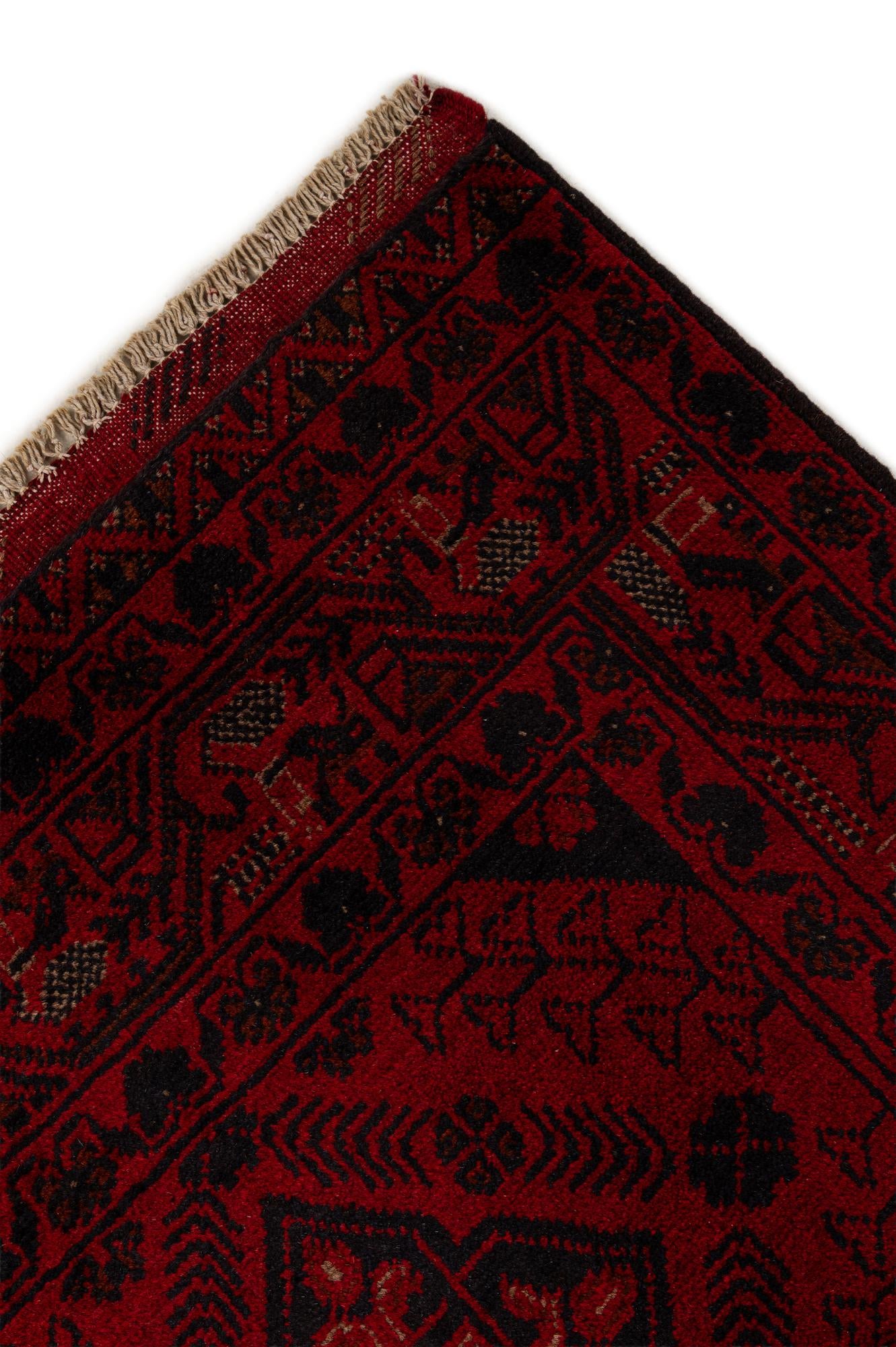 2' 10 x 9' 7 Hand Knotted Khal Mohammadi Wool Runner Rug