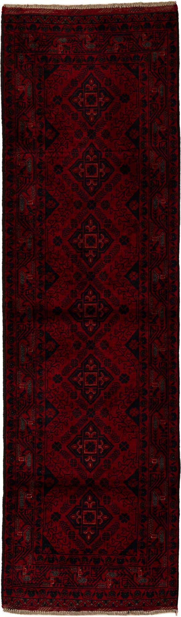 2' 10 x 9' 7 Hand Knotted Khal Mohammadi Wool Runner Rug