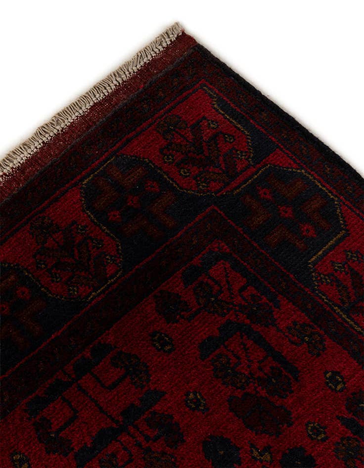 Detail image of 2' 8 x 9' 7  Hand Knotted Khal Mohammadi Wool Runner Rug