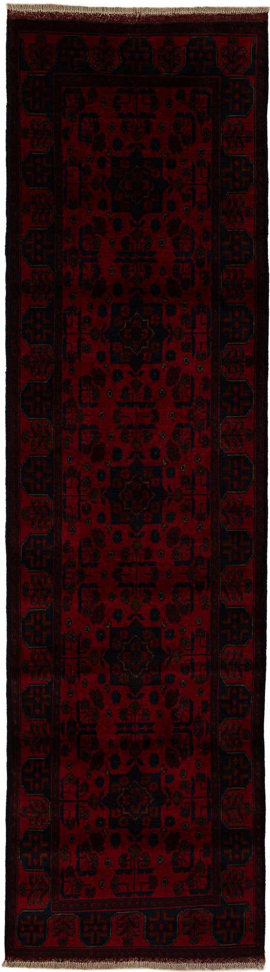 2' 8 x 9' 7 Hand Knotted Khal Mohammadi Wool Runner Rug