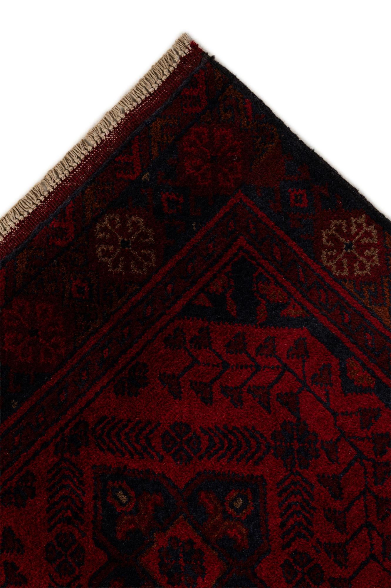2' 7 x 9' 7 Hand Knotted Khal Mohammadi Wool Runner Rug