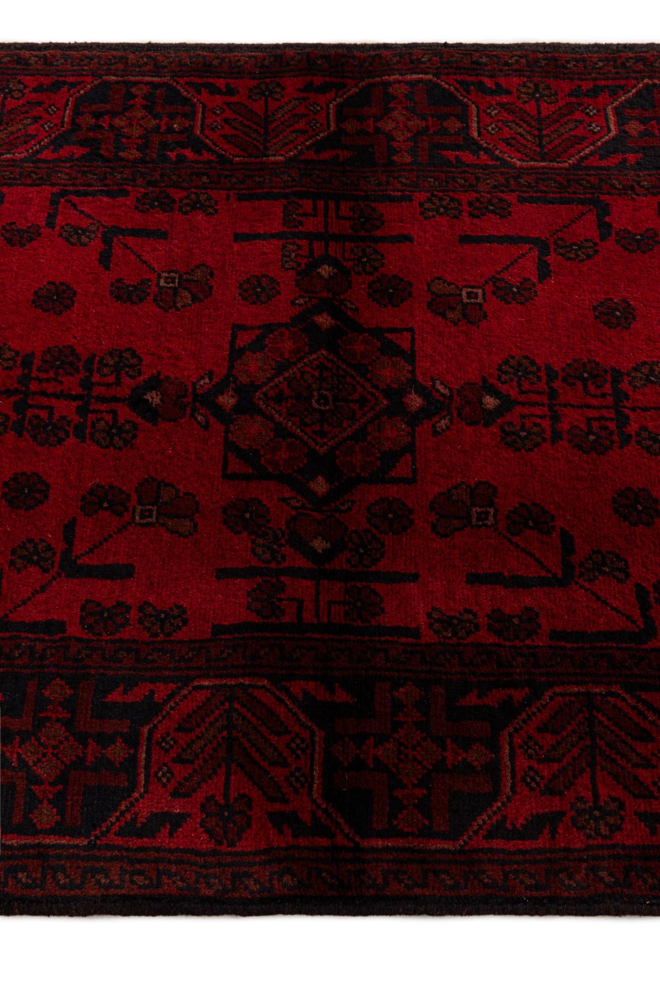 2' 8 x 9' 6 Hand Knotted Khal Mohammadi Wool Runner Rug