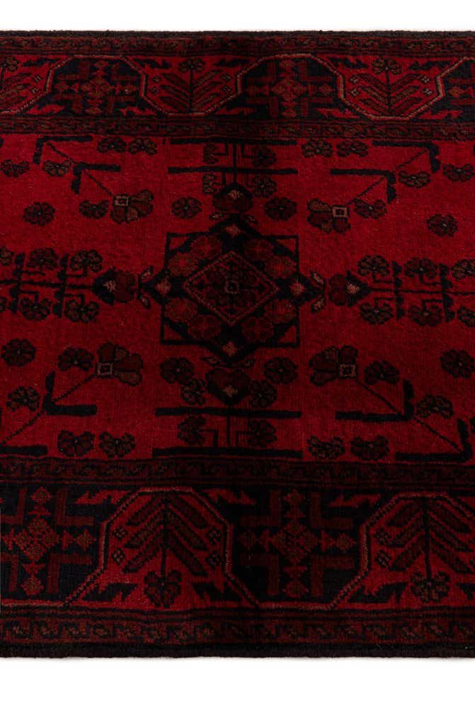 2' 8 x 9' 6 Hand Knotted Khal Mohammadi Wool Runner Rug