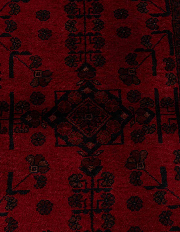 Detail image of 2' 8 x 9' 6  Hand Knotted Khal Mohammadi Wool Runner Rug