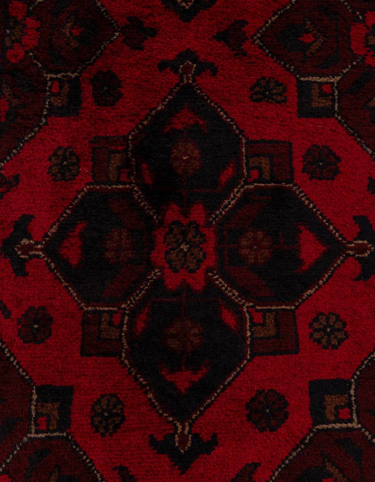 Detail image of 2' 7 x 9' 8  Hand Knotted Khal Mohammadi Wool Runner Rug
