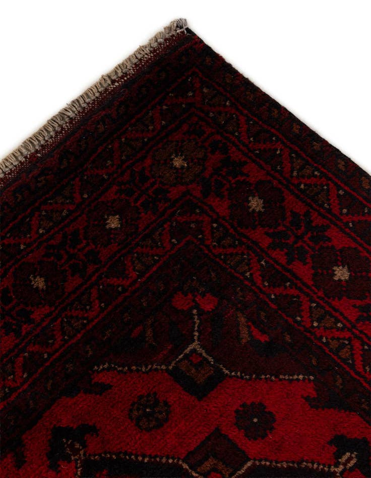 Detail image of 2' 7 x 9' 8  Hand Knotted Khal Mohammadi Wool Runner Rug