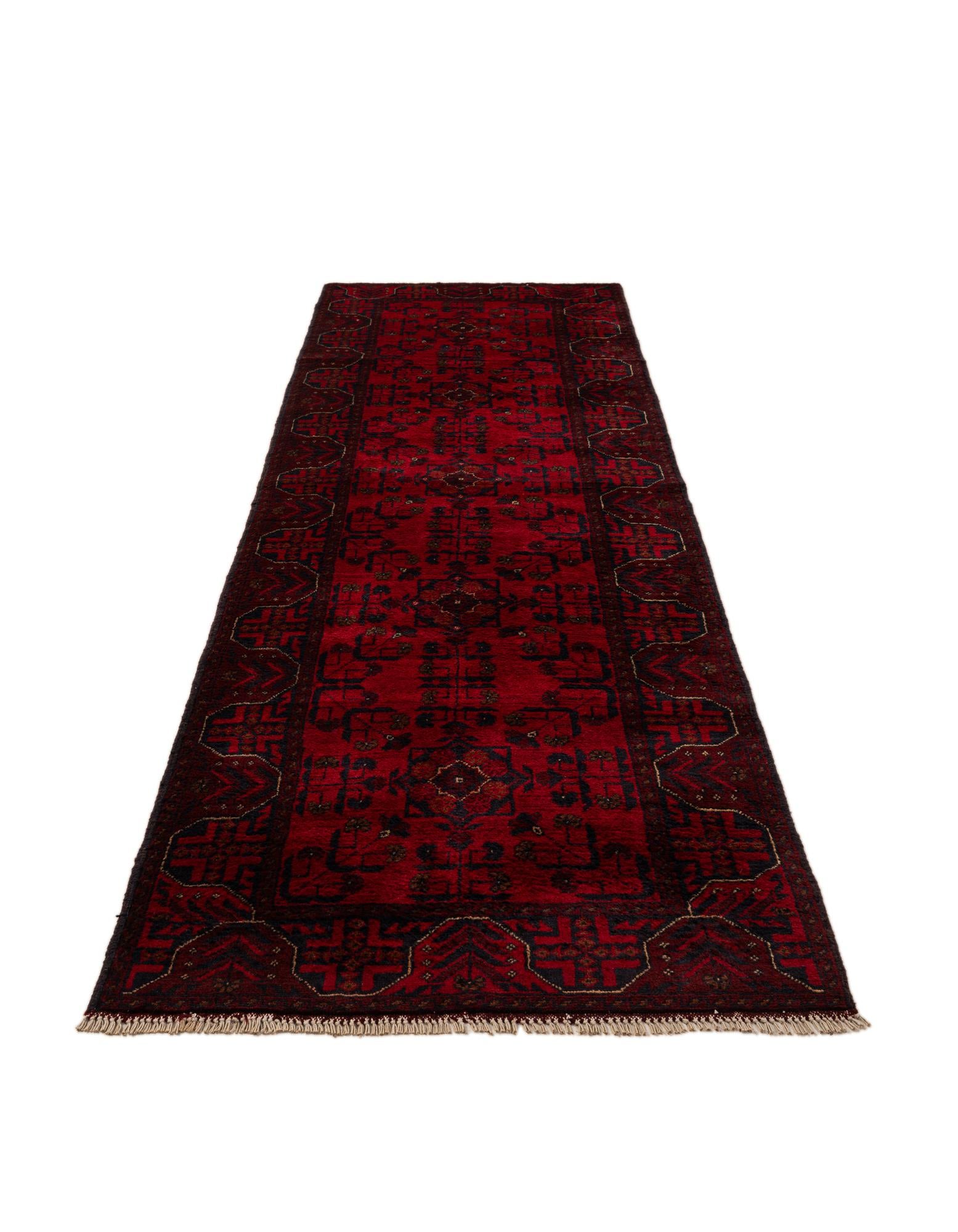 2' 9 x 9' 7 Hand Knotted Khal Mohammadi Wool Runner Rug