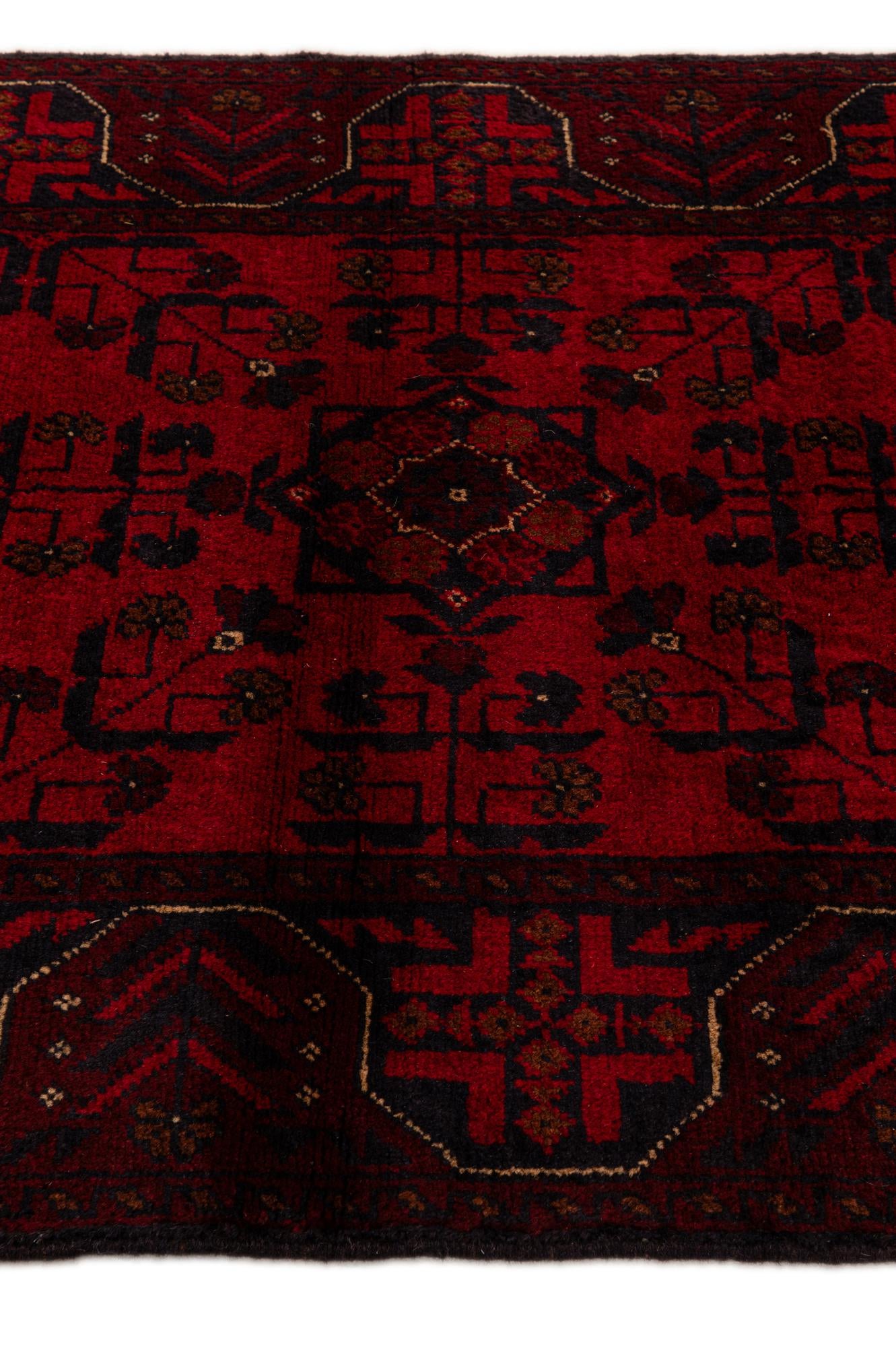 2' 9 x 9' 7 Hand Knotted Khal Mohammadi Wool Runner Rug