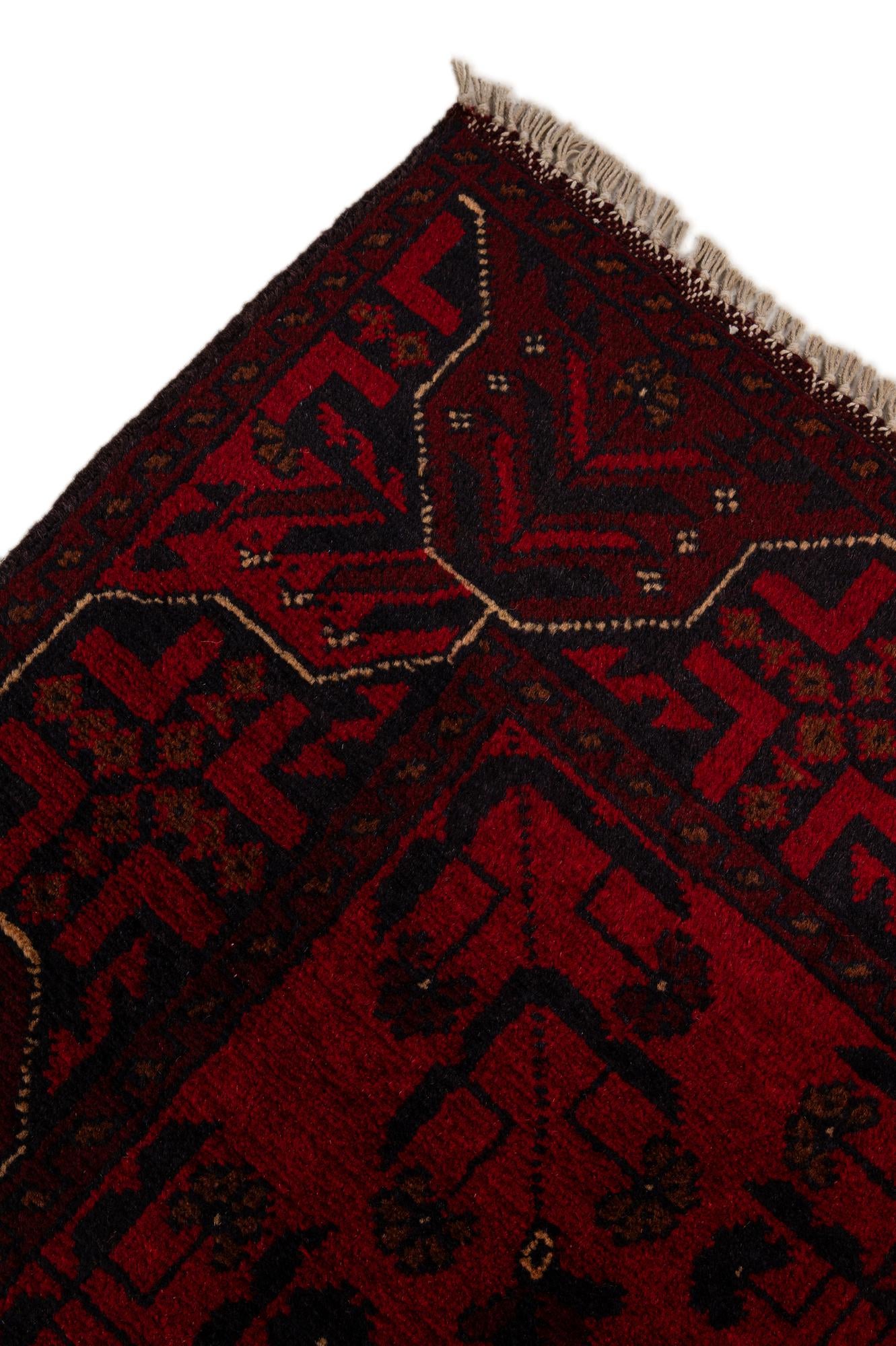 2' 9 x 9' 7 Hand Knotted Khal Mohammadi Wool Runner Rug