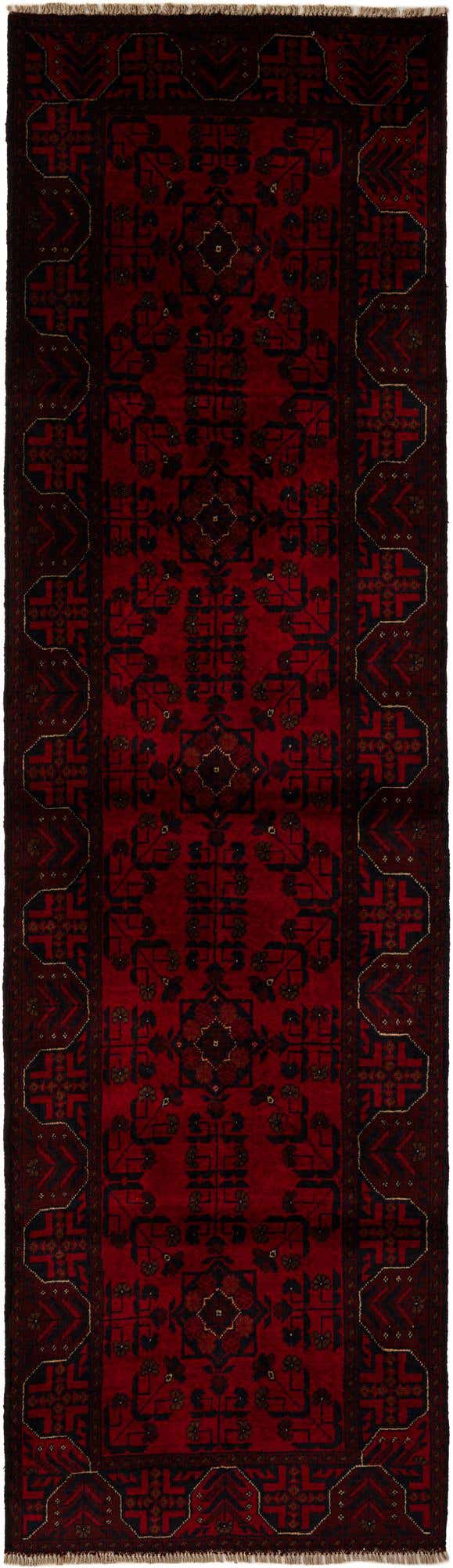 2' 9 x 9' 7 Hand Knotted Khal Mohammadi Wool Runner Rug