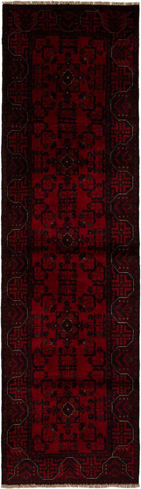 2' 9 x 9' 7 Hand Knotted Khal Mohammadi Wool Runner Rug