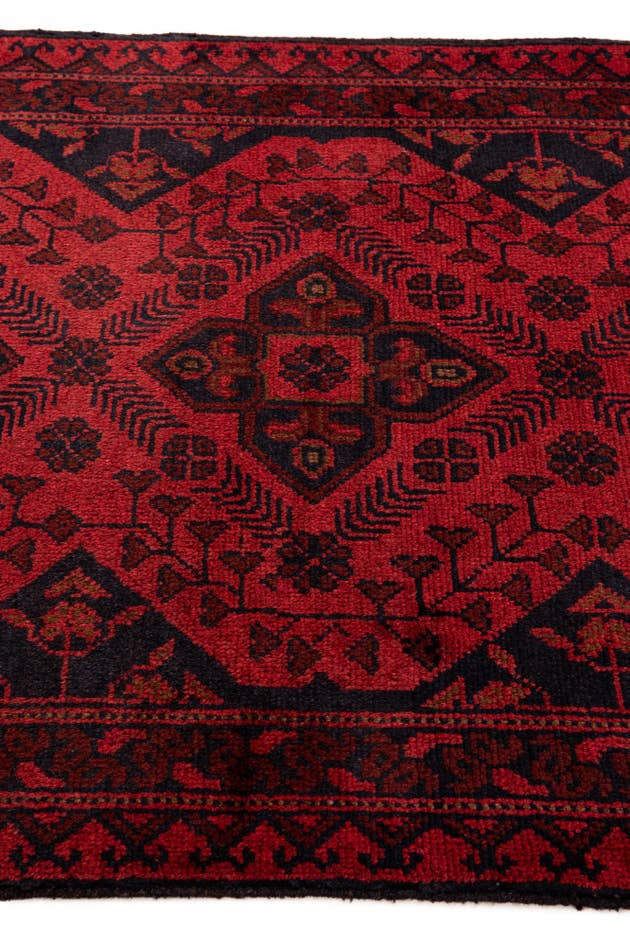 Detail image of 2' 8 x 9' 7 Hand Knotted Khal Mohammadi Wool Runner Rug