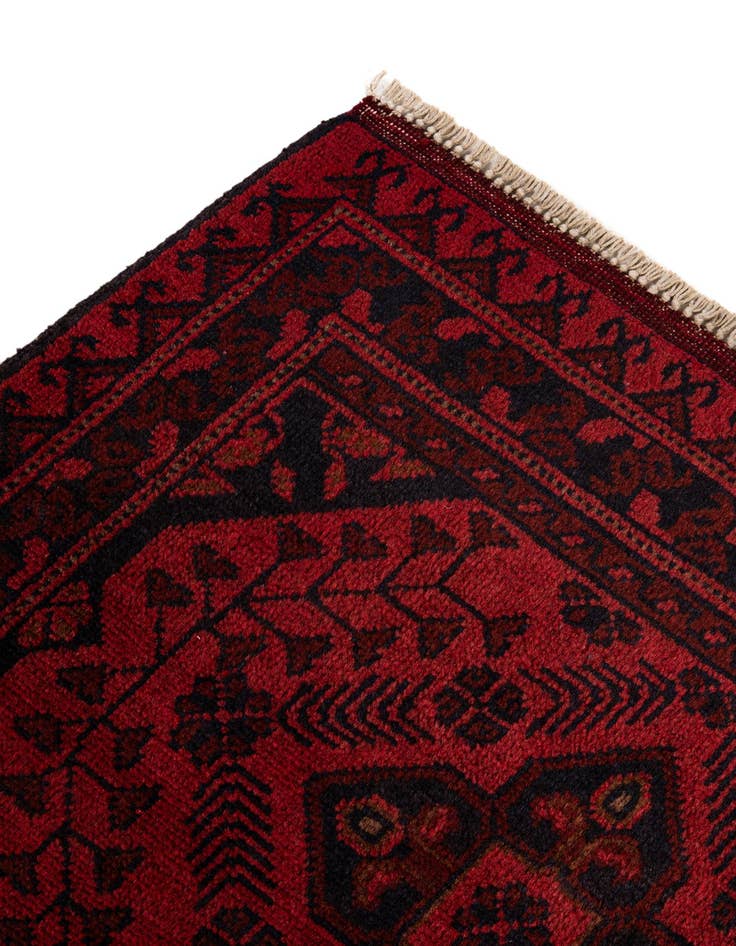 Detail image of 2' 8 x 9' 7  Hand Knotted Khal Mohammadi Wool Runner Rug