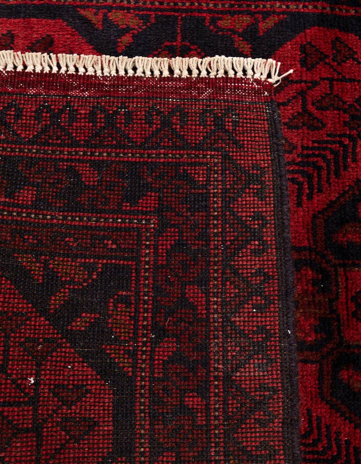 Detail image of 2' 8 x 9' 7  Hand Knotted Khal Mohammadi Wool Runner Rug