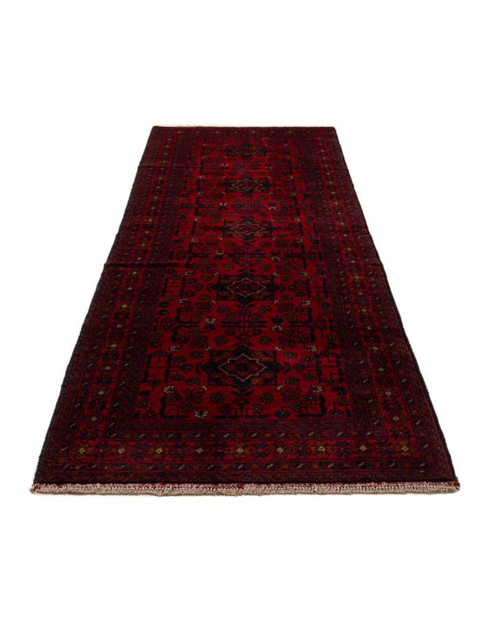 2' 9 x 9' 7 Hand Knotted Khal Mohammadi Wool Runner Rug