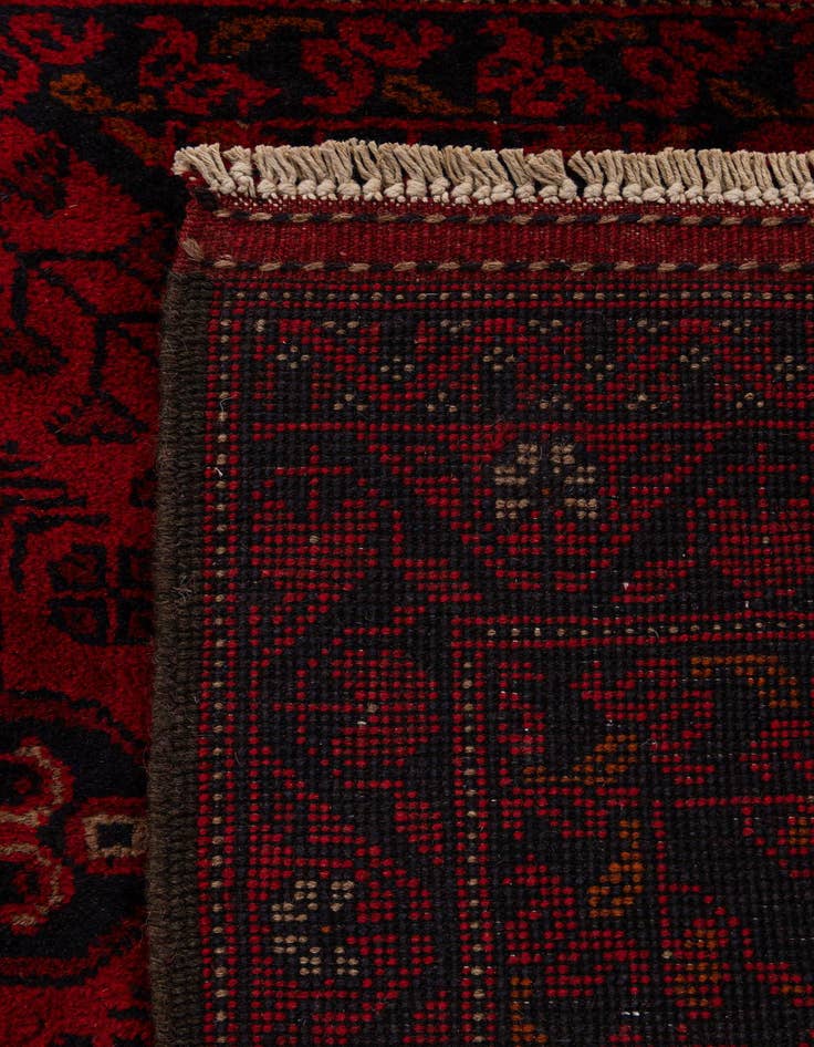 Detail image of 2' 8 x 9' 6  Hand Knotted Khal Mohammadi Wool Runner Rug